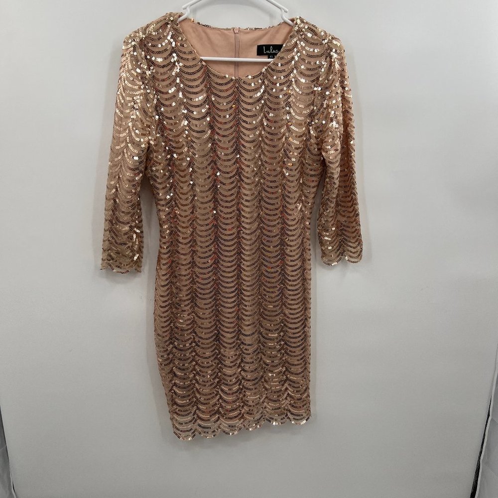 Lulu's Stardust Sequin Body-Con Mini Dress Size XL